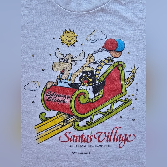 Vintage 1993 Santas Village New Hampshire Tee Cotton Blend Clean Collectible - Picture 1 of 6